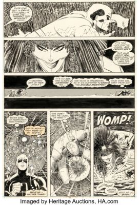 John Romita Jr. and Al Williamson Daredevil #256 Typhoid Mary Story Page 14 Original Art (Marvel, 1988). | Heritage