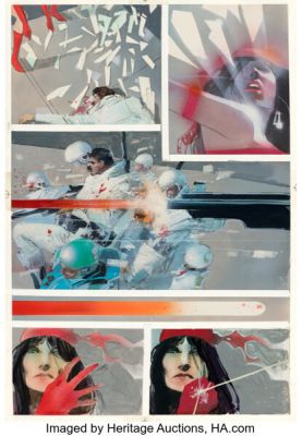 Bill Sienkiewicz Elektra: Assassin #2 Story Page 14 Original Art (Marvel/Epic, 1986). | Heritage