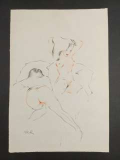 Rich | Rich - Illustrazione Originale Anni ’30 "Les Copines" - Firmata - Page volante - Exemplaire unique | Catawiki