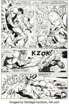 George Tuska and Mike Esposito Iron Man #60 Story Page 18 Original Art (Marvel, 1973). | Heritage