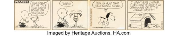 Charles Schulz Peanuts Daily Featuring Snoopy Original Art dated 6/27/59 (United Feature Syndicate, 1959).
