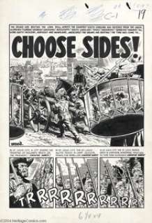 Wally Wood - Frontline Combat #9 Complete 6-page Story "Choose Sides" Original Art (EC, 1952). The EC war -