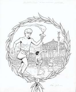 Marc Jailloux - Couverture originale pour la réédition de 2012 - Les Jeux Olympiques - Les voyages d‘Alix