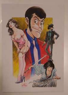 Luca Raimondo | Luca Raimondo - illustrazione originale "Omaggio a Lupin III" - (2023) | Catawiki