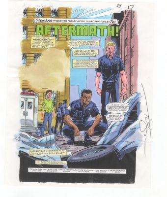 J2 #5 Pg 17 Original Production Art Color Guide Marvel Splash Signed | Neat Stuff Vault