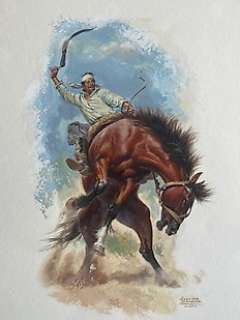 Salinas | Salinas, José Luis - Original colour drawing - The Horse Breaker - (1969) | Catawiki