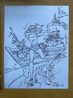 Franka - Losse dedicase bij Deense intergrale "Det Portugisiske guldskib / Rorgængerens øjne - (2022/2023) | Catawiki