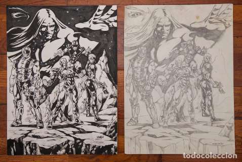 JAIME CALDERON * 2 ORIGINALES (BOCETO Y DEFINITIVO) * IMPRESIONANTES