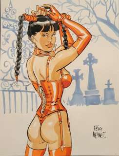 Gothique - Dessin original "Pin-up" | Catawiki