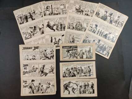 Tarquinio, Sergio - 32 Original page - Johnny Scott - 4x Storie Complete in Esecutivi Originali con Interventi a China | Catawiki