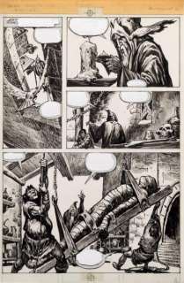 Buscema John | Â«Savage SwordÂ». Planche Ã  l’encre de Chine et lavis pour la | Tessier Sarrou