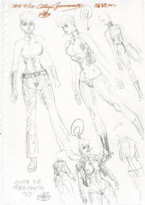 Atsuji Yamamoto Hand-Drawn Illustration "Ammo" | Mandarake (Big Web)