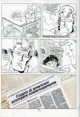 Lucio Filippucci | Tavola originale per Martin Mystere 148 ‘Decameron’. Cm. 35 x 50 circa. Anno di esecuzione 1994. Pag. 49. | Art e Fumetto