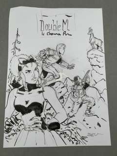 Meynet, Félix - 1 Original preliminary drawing - Double M T6 - Projet de couverture album - Le Chamois Blanc - 1999 | Catawiki