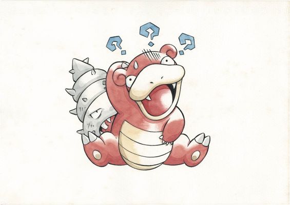 Ken Sugimori hand-drawn color illustration "Pok mon" Yadoran with card | Mandarake (Big Web)