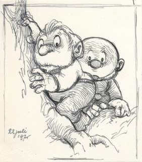 Dulieu, Jean - 1 Original preliminary drawing - Paulus de Boskabouter - Paulus en Pieter - 1975 | Catawiki