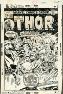 Jack Kirby and John Romita - Original Cover Art for Thor #241 (Marvel, 1975). This cover hits on all cylinders. It - | Heritage
