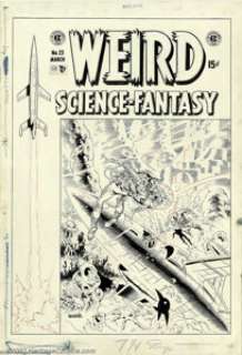 Wally Wood - Original Cover Art for Weird Science-Fantasy #23 (EC, 1954). One of Wally Wood’s most intriguing - | Heritage