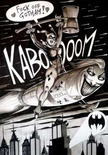 Harley Quinn - Candita, Giuseppe - Fuck off Gotham! - 1 Illustration originale - 2024 | Catawiki