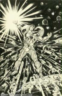Ron Wilson - Original Art for Retailer Secret Wars II Promotional Poster (Marvel, 1985). The Beyonder in all of -