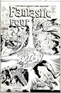 Jack Kirby and Joe Sinnott - Fantastic Four #71 Cover Original Art (Marvel, 1967). It was sizzling, non-stop - | Heritage