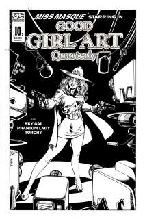 Mark Heike - Good Girl Art Quarterly #10 Cover (The Sexy Golden Age Hero Miss Masque Throughout!) 1992