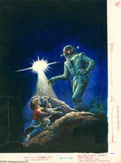 Luis Dominguez - UFO Flying Saucers #5 Cover Original Art (Gold Key, 1975). A looming alien from space causes a - | Heritage