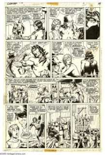 Barry Smith and Sal Buscema - Conan the Barbarian #10, page 13 Original Art (Marvel, 1971). Barry Smith was just - | Heritage