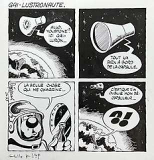 Dufranne, Henri - 1 Original page - Gai-Luron Poche T14 - Gai-Lustronaute - 1970