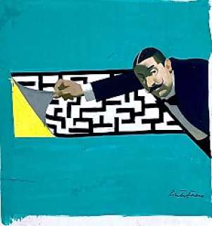 Pinter, Ferenc - 1 Original colour drawing - Poirot | Catawiki