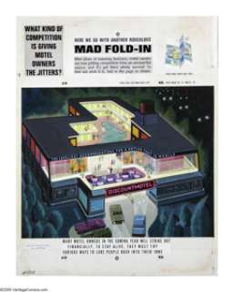 Al Jaffee - Mad #202 Fold-In Back Cover Original Art (EC, 1978). Okay, Mad Fold-In fans, "What kind of - | Heritage