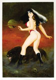 Enrique Torres (Enric) - Vampirella "Creatures of the Night" Painting Original Art (undated). Beautiful, - | Heritage