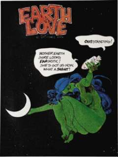 Jeff Jones - Complete One-page Story "Earth Love" Original Art (1972). A lovely Mother Earth gets up - | Heritage