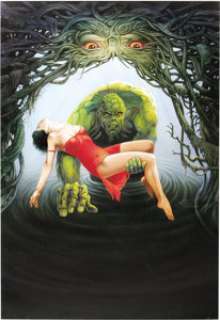 Chris Achilleos - "Swamp Thing" Painting Original Art (undated).  The soggy beast of the bogs, the -