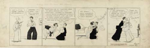 Carl Ed - Harold Teen Daily Comic Strip Original Art, dated 4-1-26 (Chicago Tribune, 1926). Harold Teen pitches -