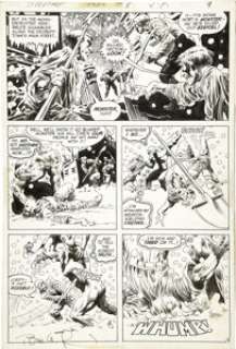 Bernie Wrightson - Swamp Thing #8, page 8 Original Art (DC, 1974). The moss-encrusted man-brute faces a - | Heritage