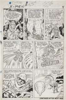 Jack Kirby and Chic Stone X-Men #9 page 4 Original Art (Marvel, 1965). Professor X goes after Lucifer, the -