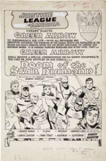 Mike Sekowsky and Bernard Sachs Justice League of America #4 Splash Page 1 Original Art (DC, 1961). It‘s a -