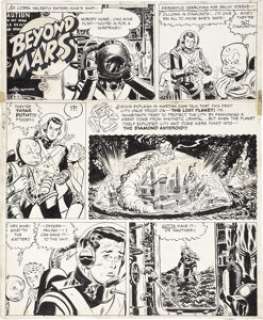 Lee Elias Beyond Mars Sunday Comic Strip Original Art, dated 8-3-52 (News Syndicate, 1952). Lee Elias adds -