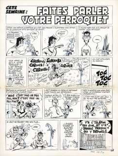 GOTLIB (1934-2016) "Faites parler votre perroquet" : Planche publiée… | misc / divers