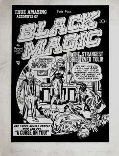 Jack Kirby, Joe Simon - black magic #3 ‘golden age‘ cover (large art) 1950 page k