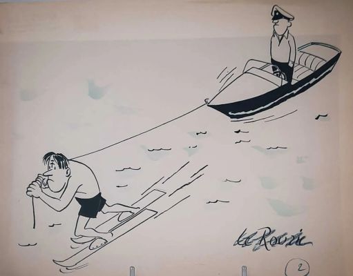 Lot 11 - Le Rouzic (XXème) pour Sport et Vie magazine Skieur nautique… | misc / divers