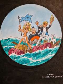 Dany - 1 Original colour drawing - Olivier Rameau - Hommage à Hergé | Catawiki