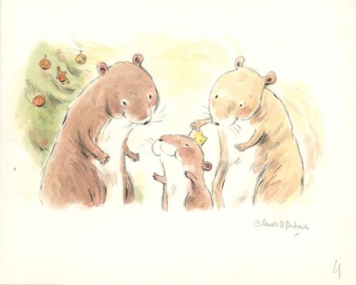 Claude K. Dubois | Illustration originale de l’album 04 - Sélection de Noël - Lola, Reine des princesses - Lola | Daniel Maghen