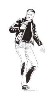 Denayer | Wayne Shelton, illustration Ã  l’encre de Chine… | Millon