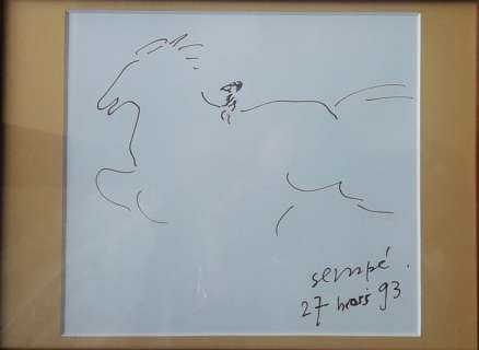 Sempé, Jean-Jacques - 1 Original drawing - Cavalier - 1993 | Catawiki