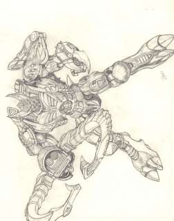 Dan Khanna - Beastwars Transformeddesign Pencil Art - Signed