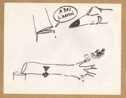 Reiser, Jean-Marc - 1 Original preliminary drawing - L’avion et l’oiseau | Catawiki