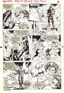 Mike Decarlo - Justice League Task Force #? P.8 - Superman Vs. Superman Robot And Darkseid on Apokolips - 1995