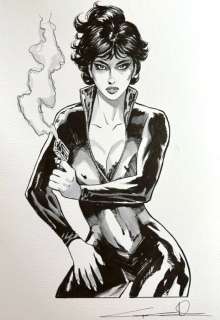 Candita, Giuseppe - 1 Original drawing - Modesty Blaise - Smoke gun - 2024 | Catawiki
